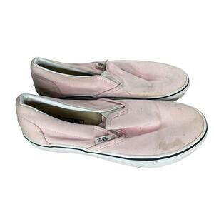Van Slip On Loafer Shoes Womens Size 8 Light Pink Canvas 500714 SEE DESCRIPTION